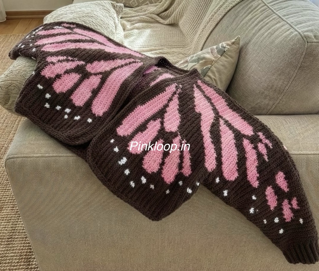 Butterfly Cardigan in Pink (M)