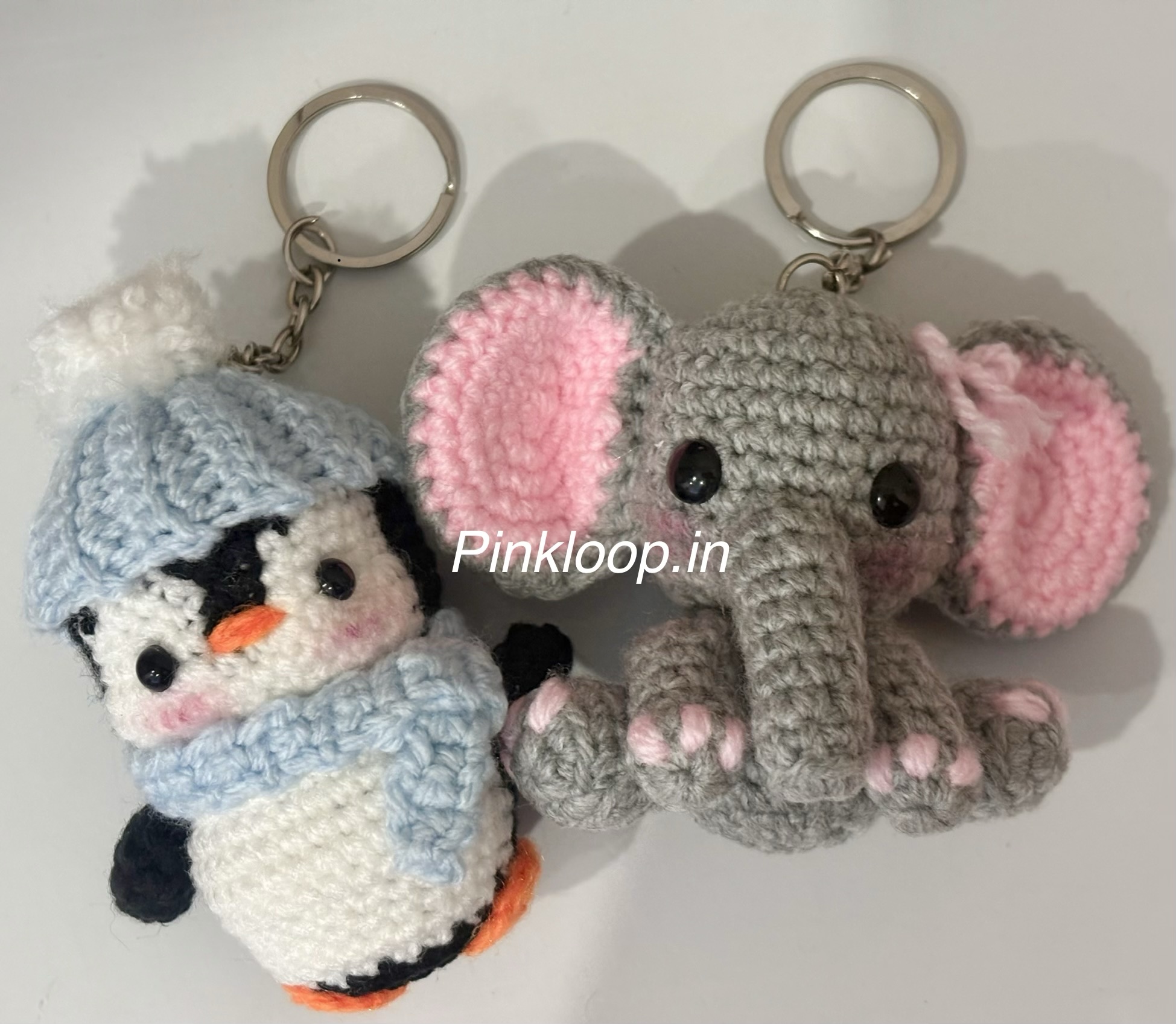 Baby Penguin & Elephant Keychains combo