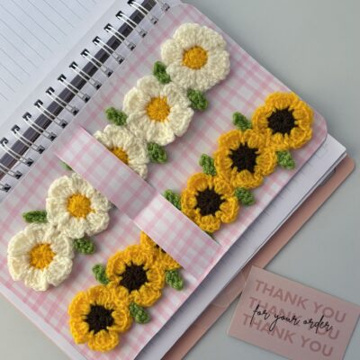 Flower Bookmarks (daisy & sunflower combo)
