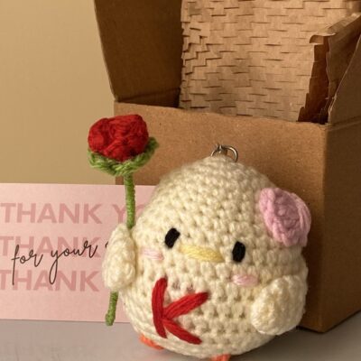 Chick Keychain (customised letter)