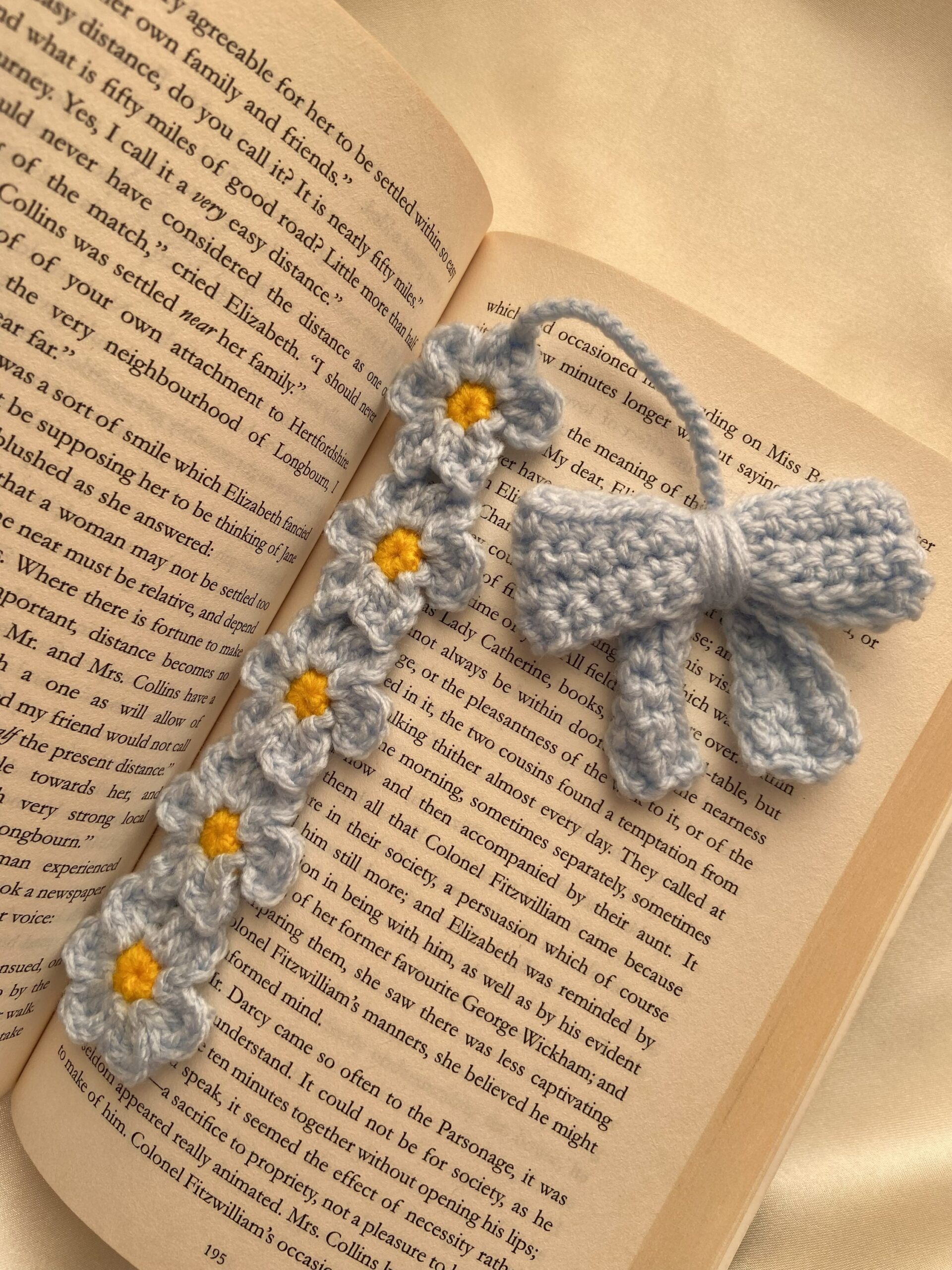 Blossom Bow Bookmark in Blue - Image 2