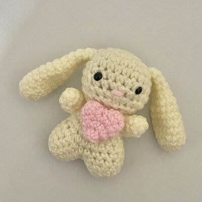 Bunny with Heart Keychain